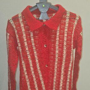 *NEVER WORN* Wmn Sxy 2 Pcs Stpe Prted Knted Swter Jkets Bcon Shrts Prty SZ M